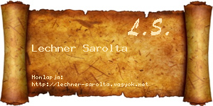 Lechner Sarolta névjegykártya